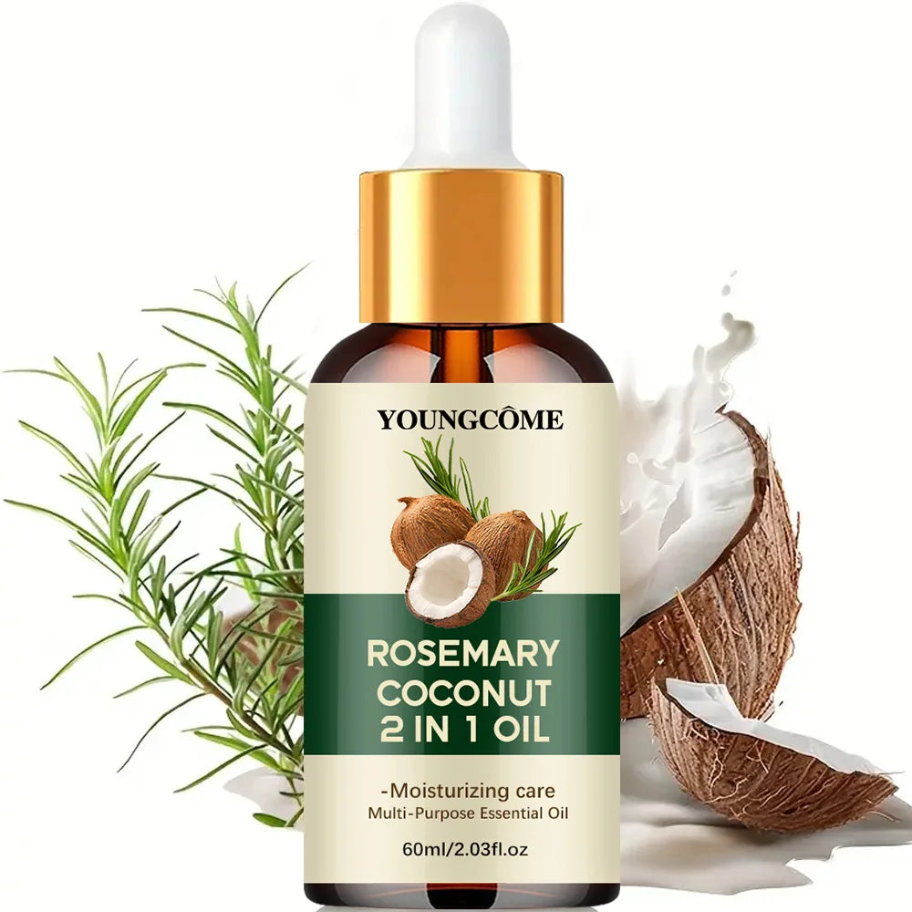 Huile essentielle de romarin et d'huile de noix de coco
